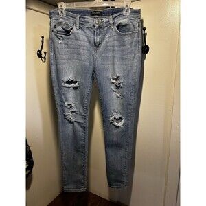Judy Blue Light Blue Distressed Skinny Jeans